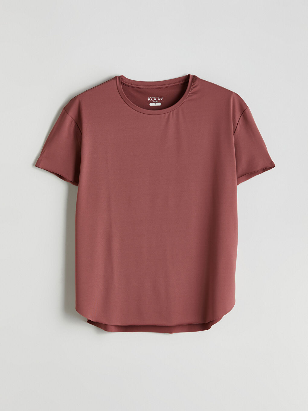 Pembe Bisiklet Yaka Modal Karışımlı Kadın Spor Tişört-4