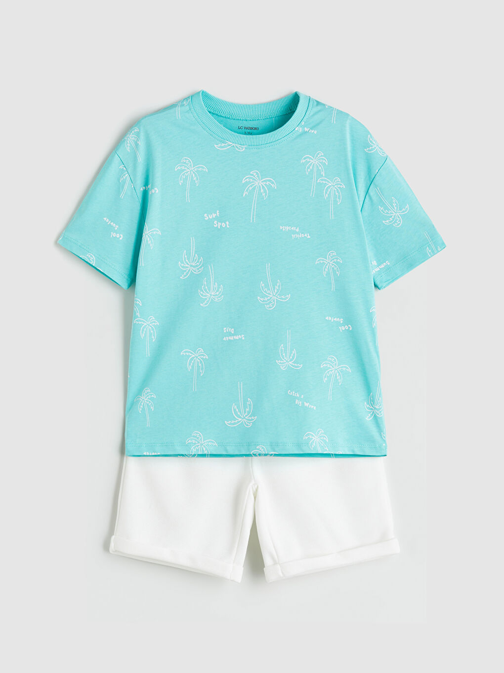 Printed Boys' T-Shirt and Shorts 2 Pack -S5OB38Z1-LTZ