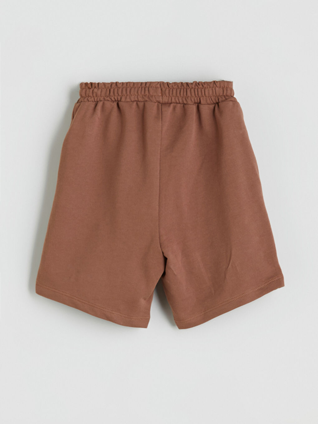 Kahverengi Beli Lastikli Erkek Çocuk Şort-2