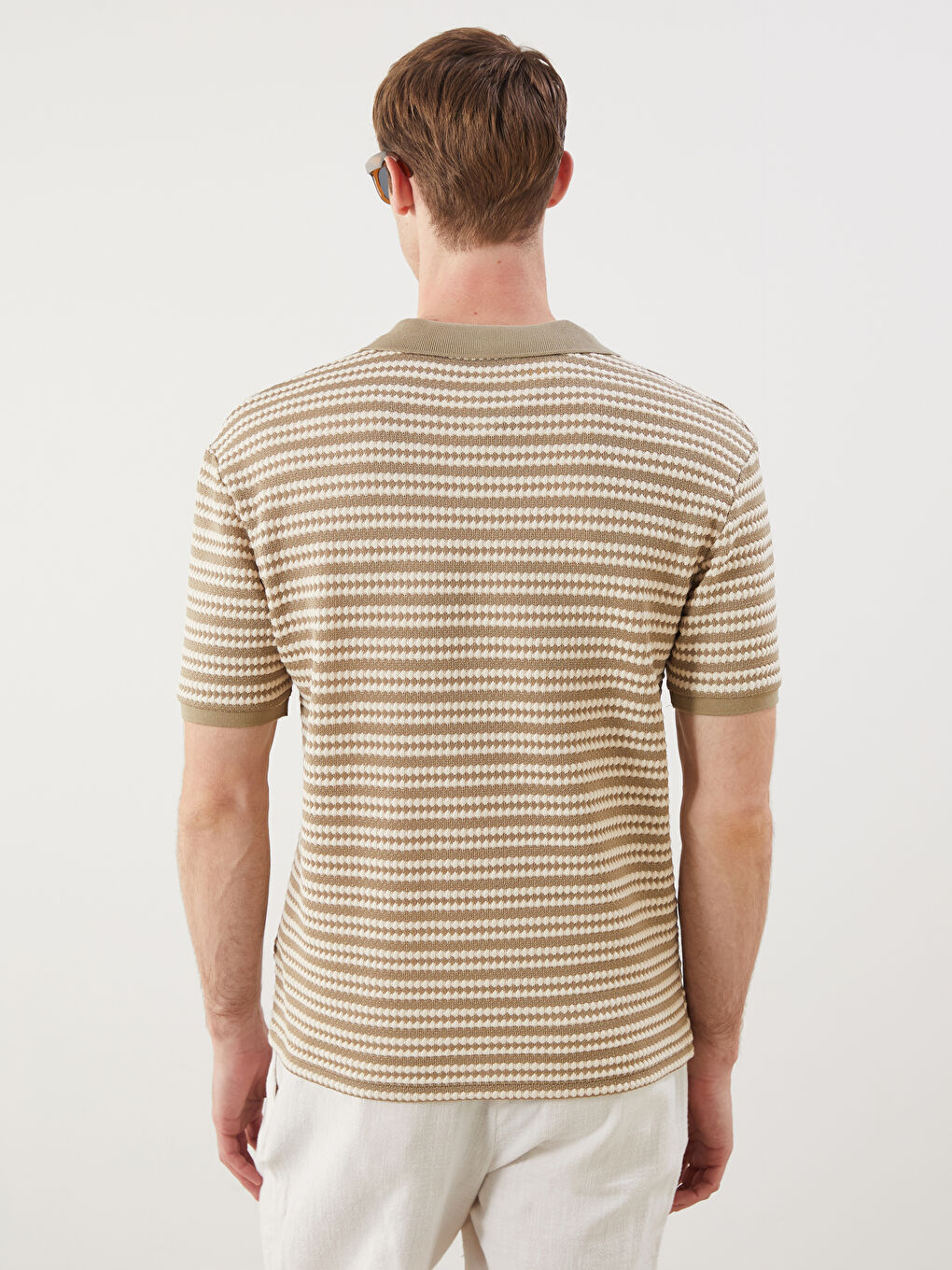 LCW Vision Polo Neck Striped Men's T-Shirt -S5OB98Z8-ELZ