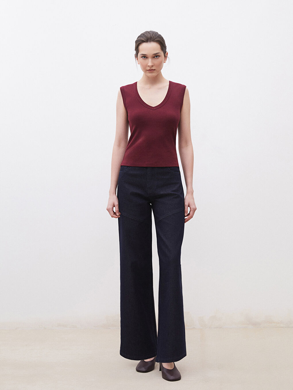 V Neck Women's Tank Top -S5OD03Z8-CZF