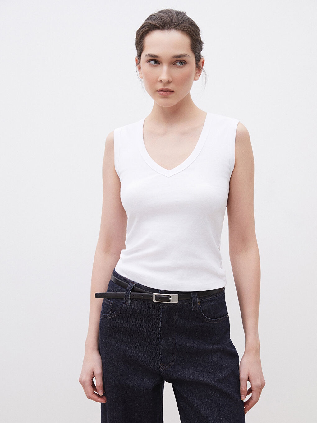 V Neck Women's Tank Top -S5OD03Z8-J5E