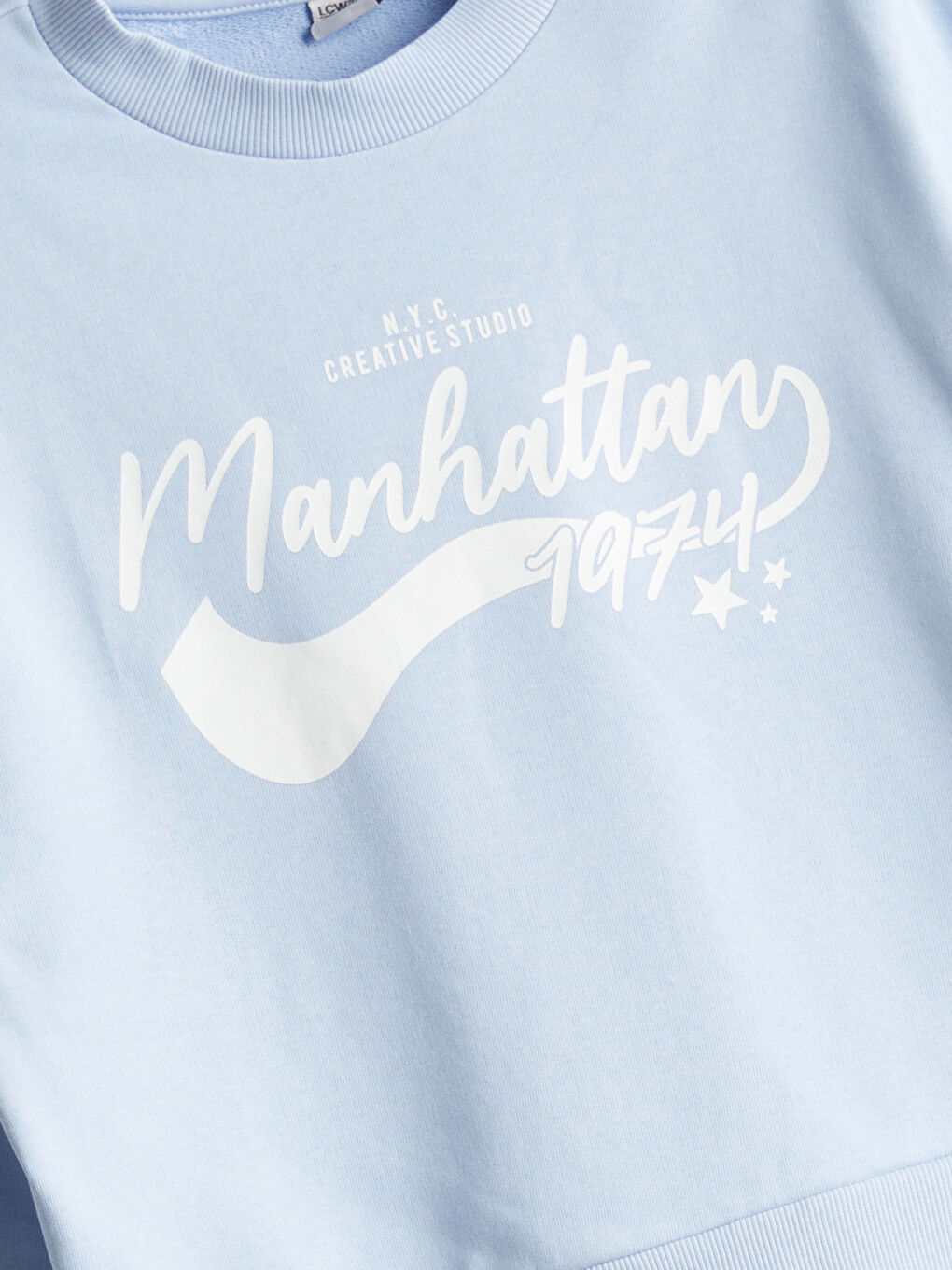 Mavi Bisiklet Yaka Manhattan Baskılı Kız Çocuk Sweatshirt-1