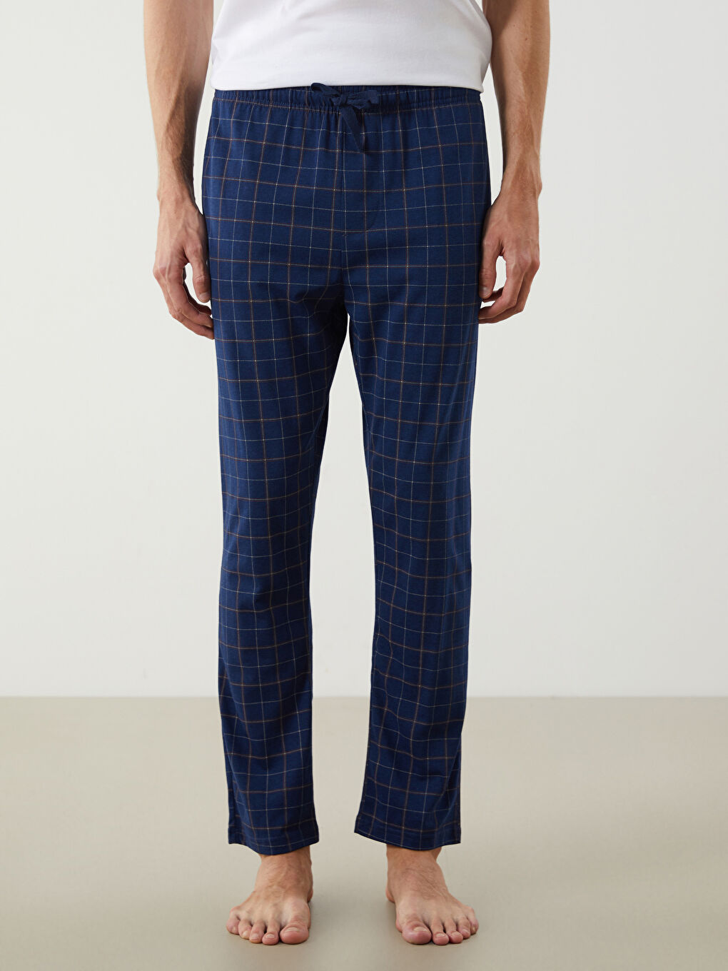Regular Fit Plaid Men's Pyjama Bottoms -S5OD73Z8-LQY