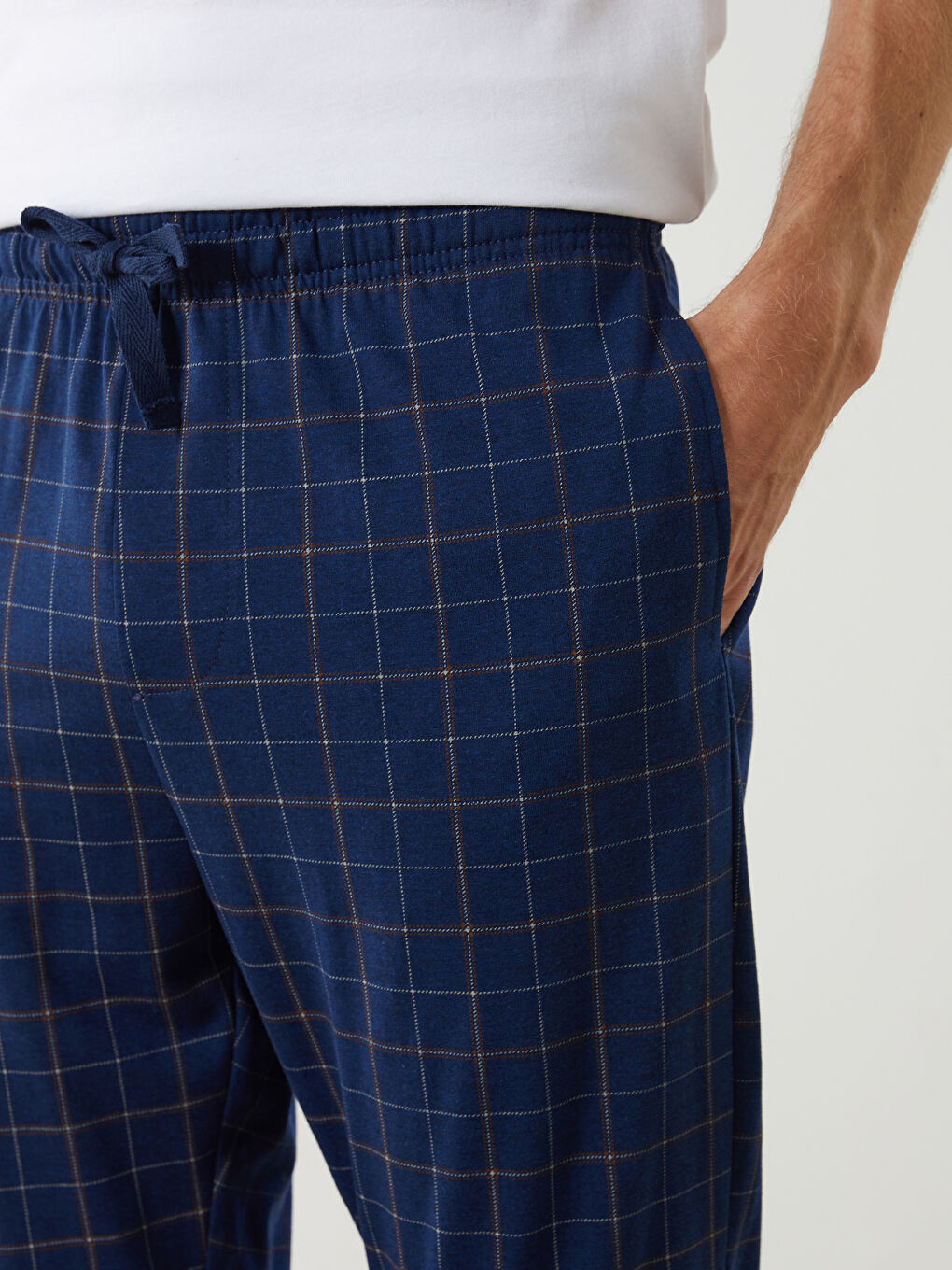 Regular Fit Plaid Men's Pyjama Bottoms -S5OD73Z8-LQY