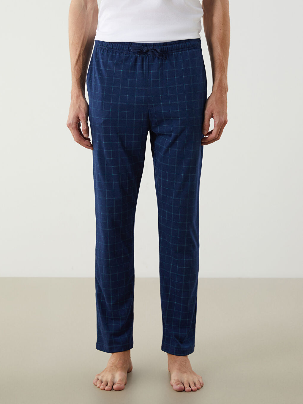 Regular Fit Plaid Men's Pyjama Bottoms -S5OD73Z8-LRK