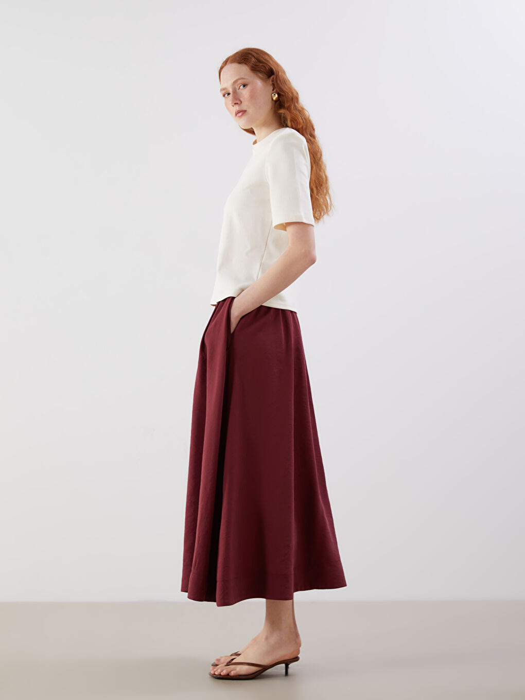 Woman BORDEAUX Skirt -S5OD76Z8-HNY