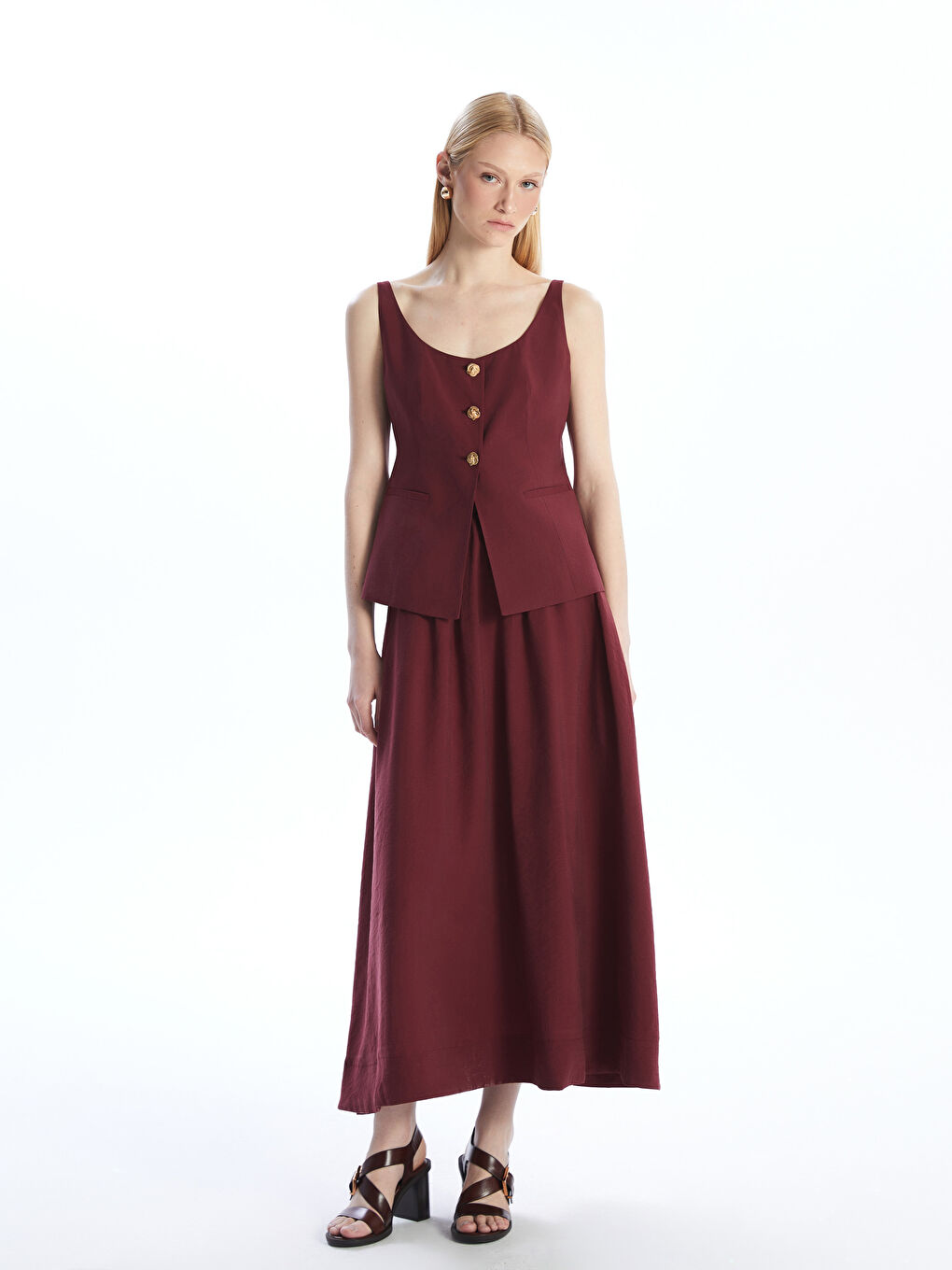 Woman BORDEAUX Skirt -S5OD76Z8-HNY