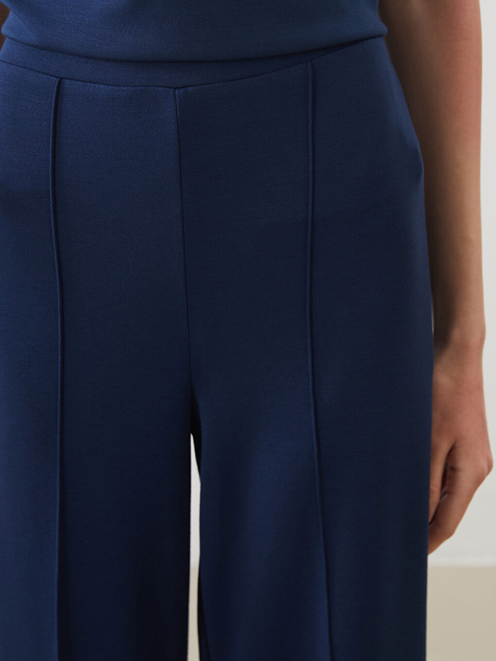 Lacivert Beli Lastikli Modal Karışımlı Kadın Eşofman Altı-2