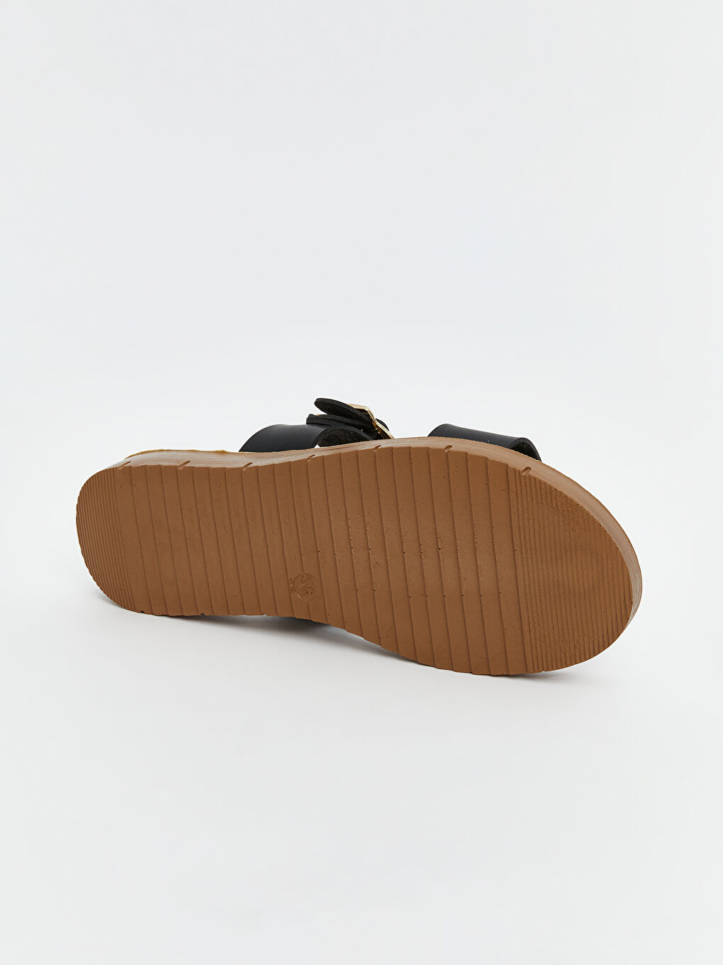 Leather Look Double Banded Women's Slippers -S5OE58Z8-CVL