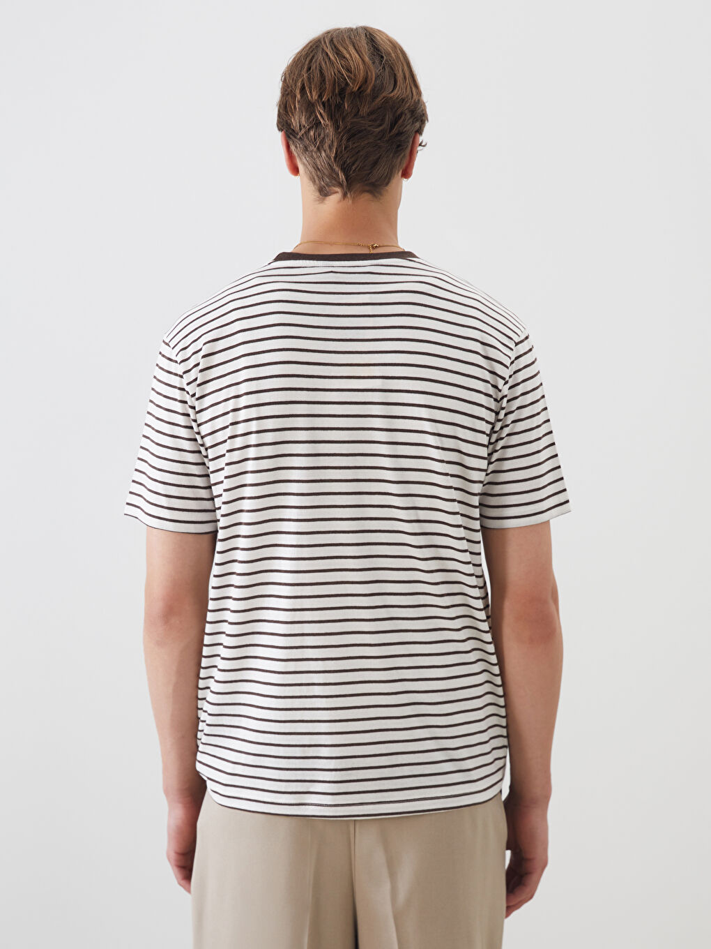XSIDE Crew Neck Striped Jersey Men's T-Shirt -S5OE75Z8-J0V