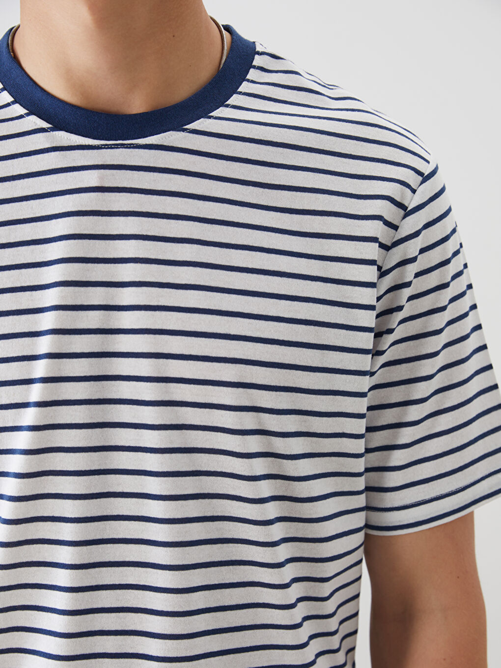 XSIDE Crew Neck Striped Jersey Men's T-Shirt -S5OE75Z8-J2J