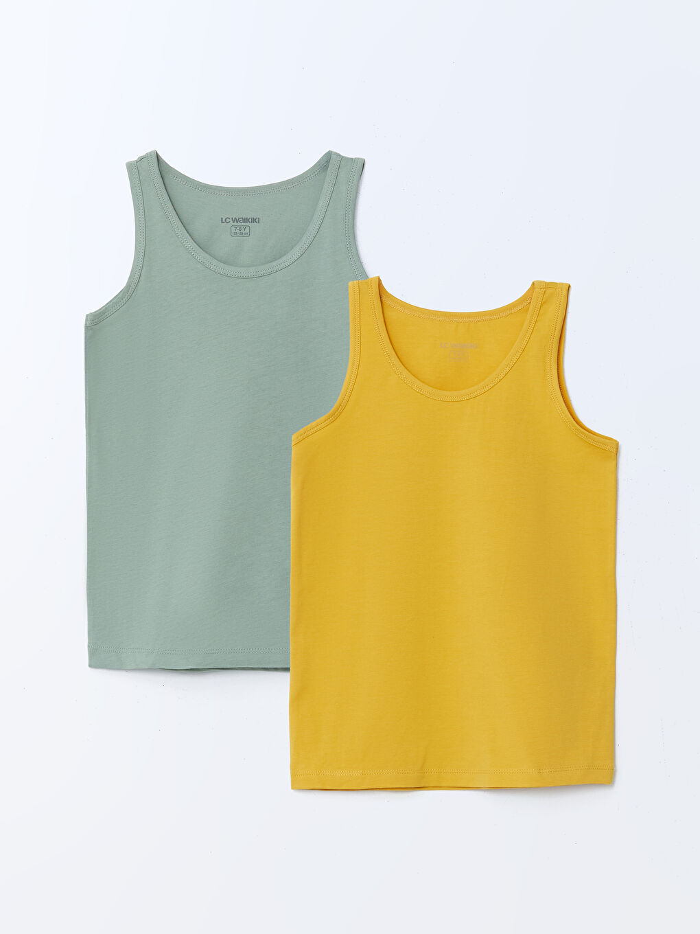 Yeşil Bisiklet Yaka Basic Erkek Çocuk Atlet 2'li