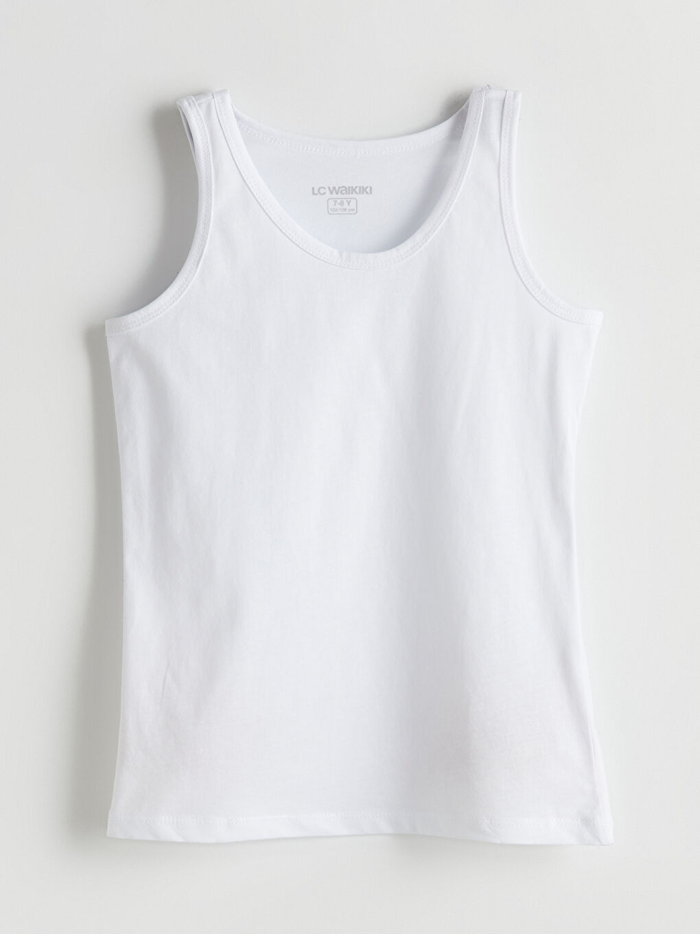 Beyaz Bisiklet Yaka Erkek Çocuk Atlet