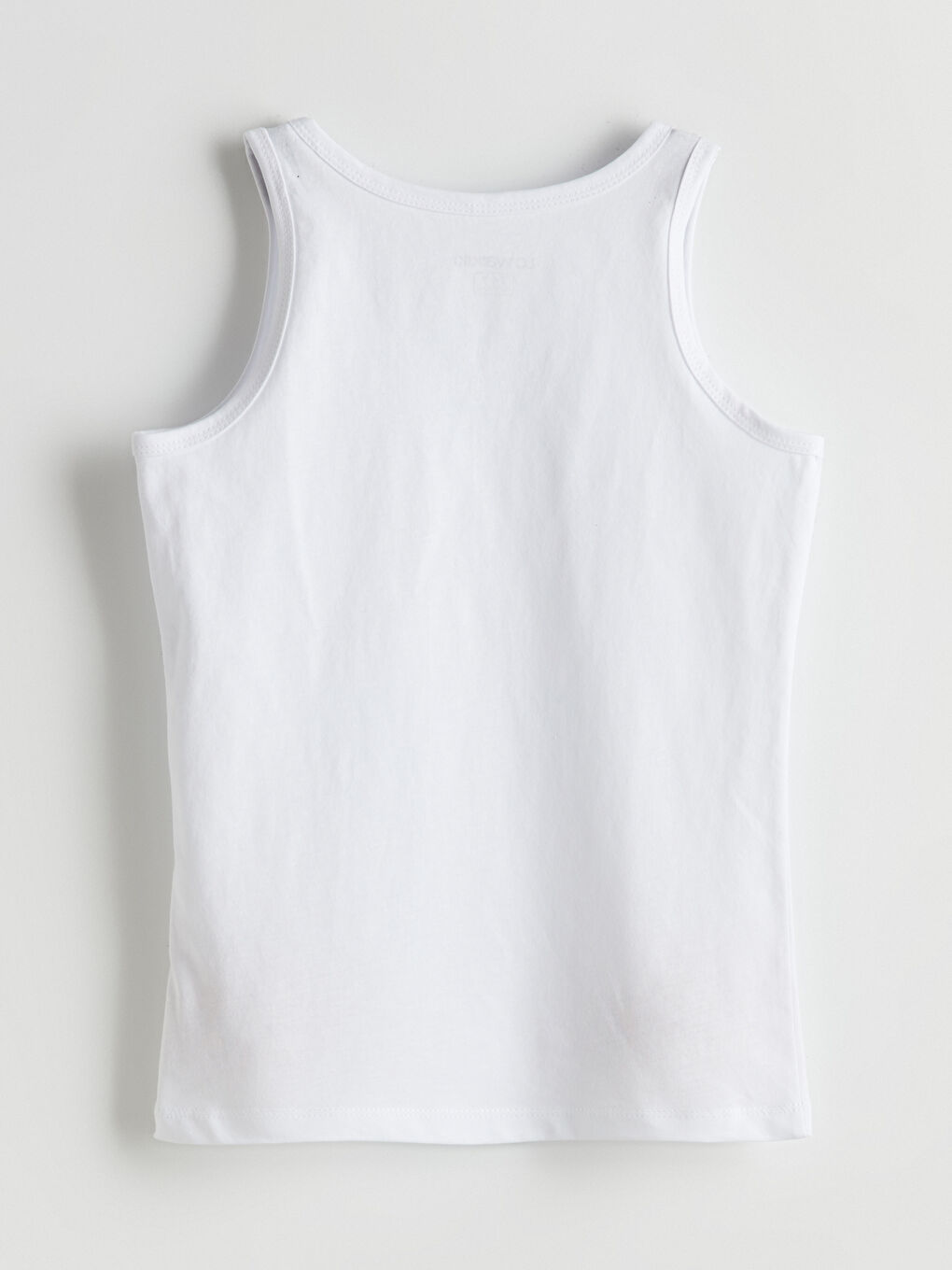 Beyaz Bisiklet Yaka Erkek Çocuk Atlet-1