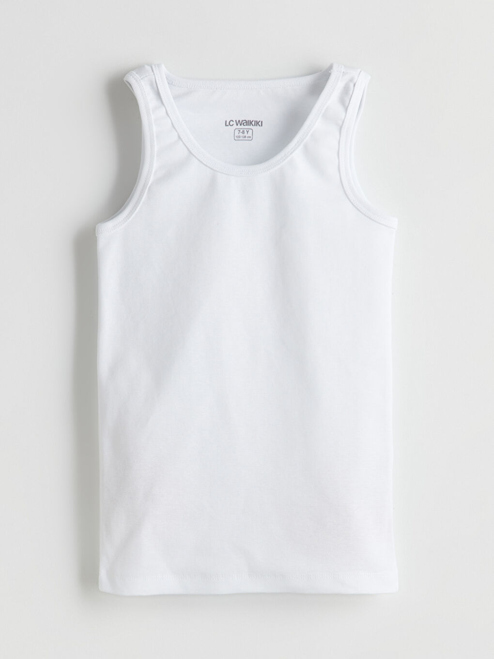 Beyaz Bisiklet Yaka Erkek Çocuk Atlet