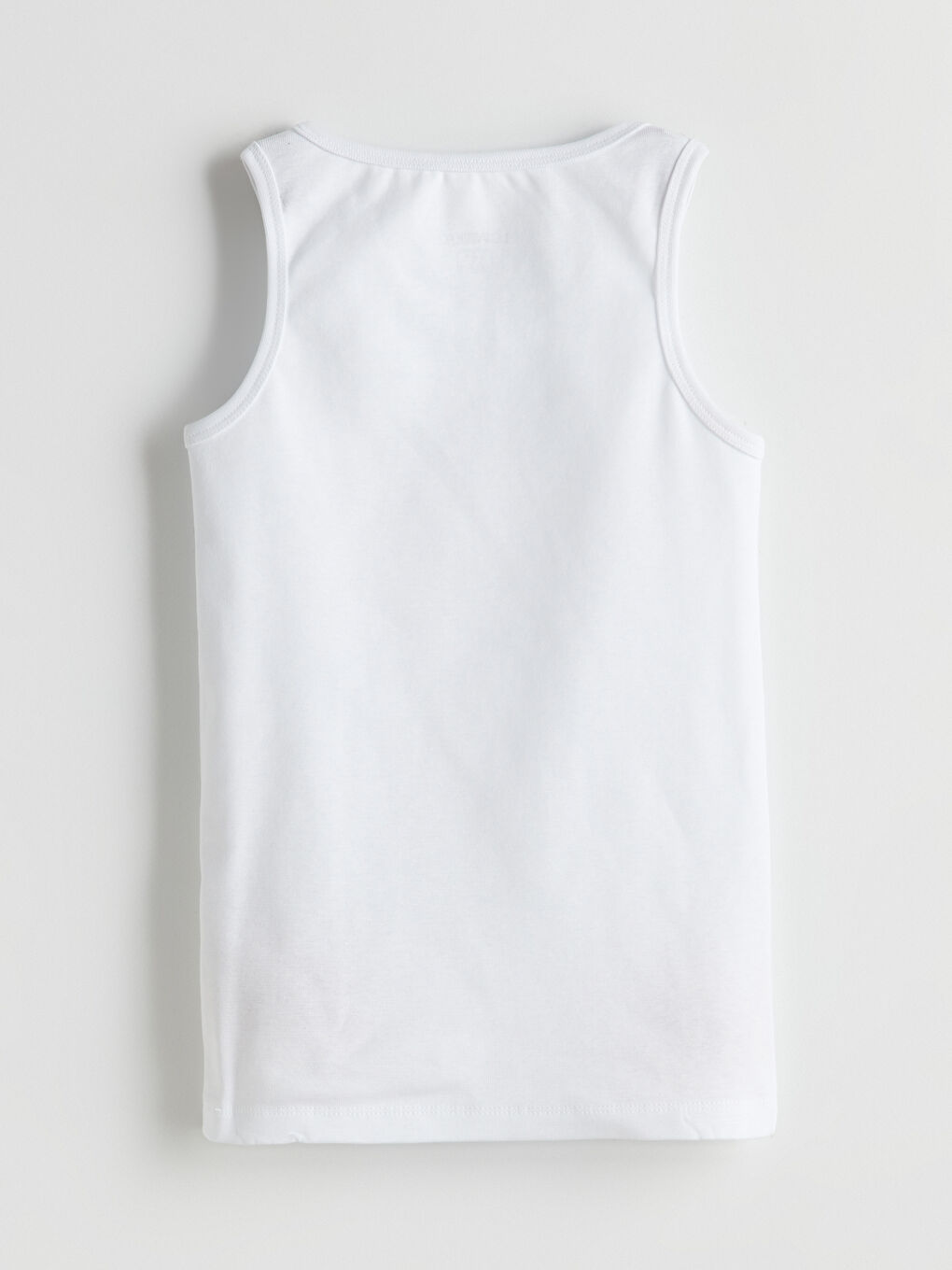 Beyaz Bisiklet Yaka Erkek Çocuk Atlet-1