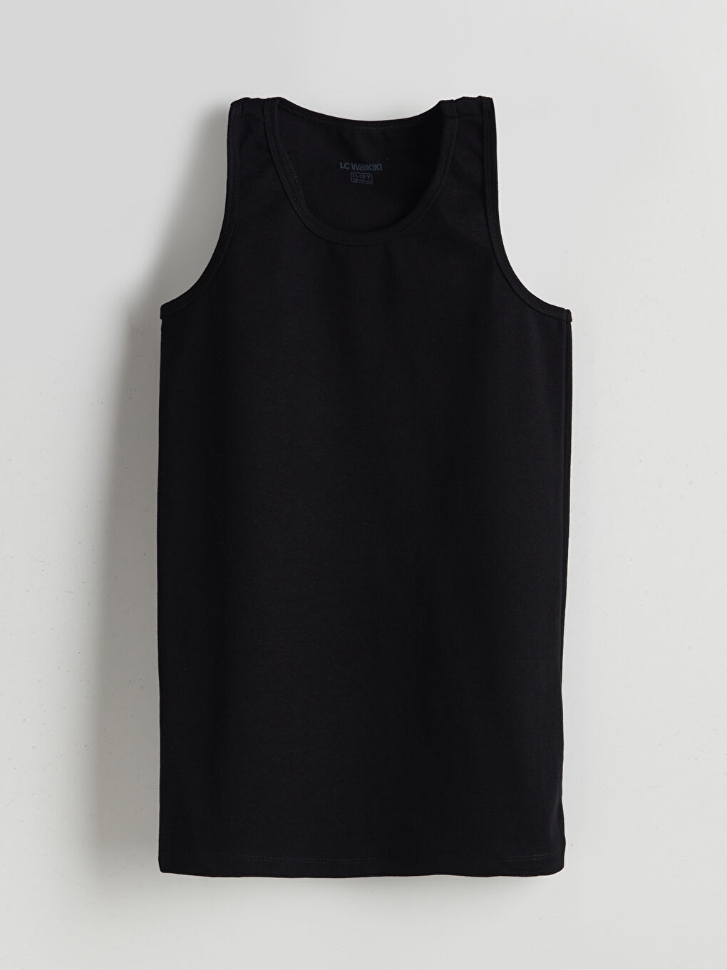 Siyah Bisiklet Yaka Erkek Çocuk Atlet