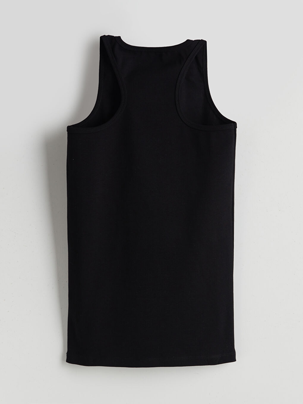 Siyah Bisiklet Yaka Erkek Çocuk Atlet-1