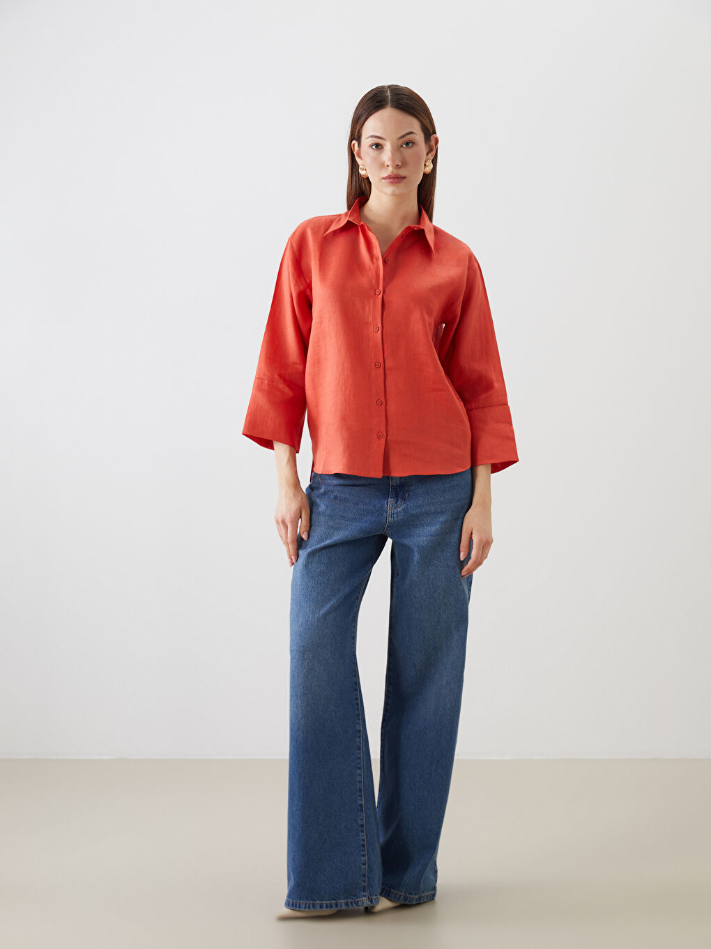 Woman ORANGE Shirt -S5OF42Z8-H4L