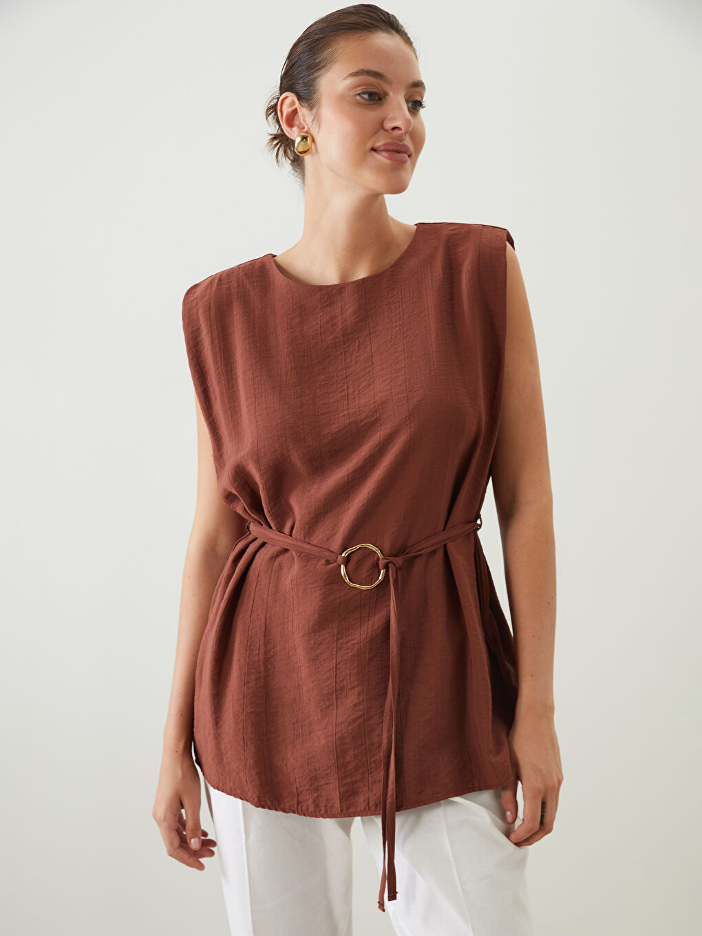 Woman BROWN Blouse -S5OF58Z8-HFD