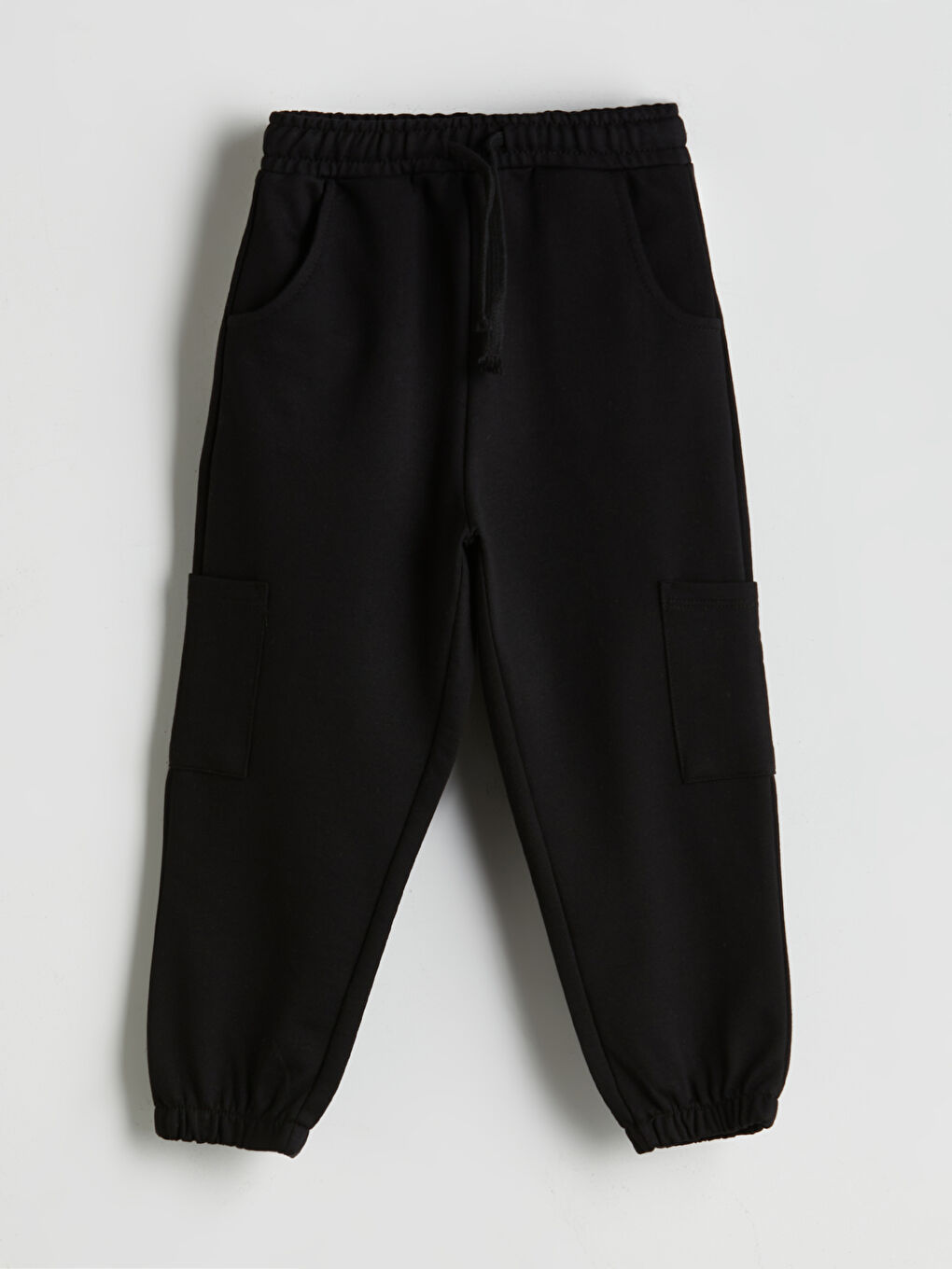 Siyah Beli Lastikli Erkek Çocuk Jogger Eşofman Alt