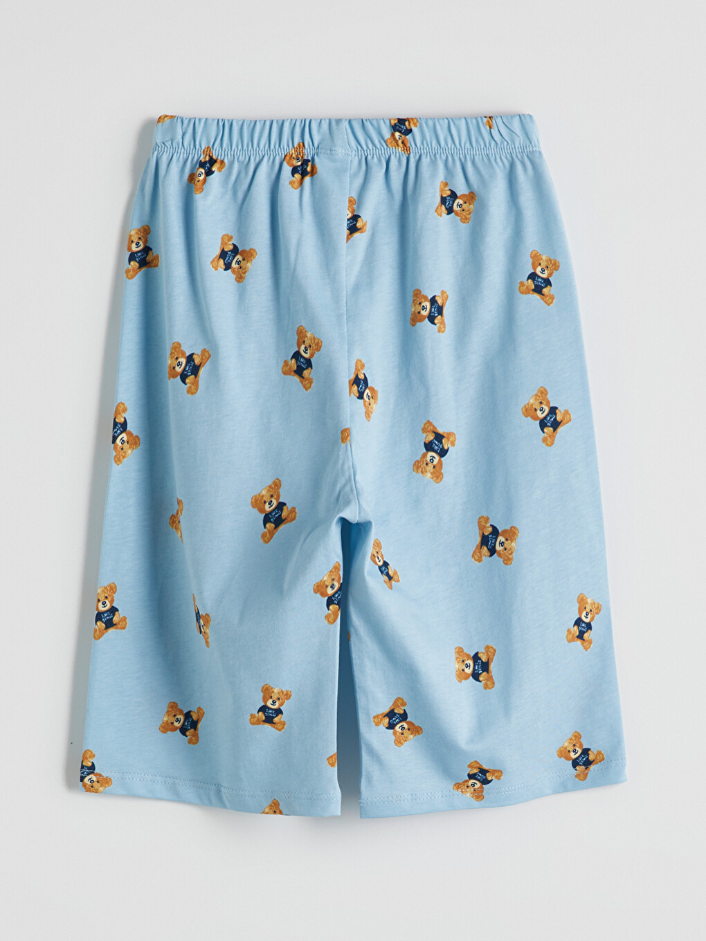 Mavi Beli Lastikli Ayıcık Desenli Erkek Çocuk Pijama Altı-1
