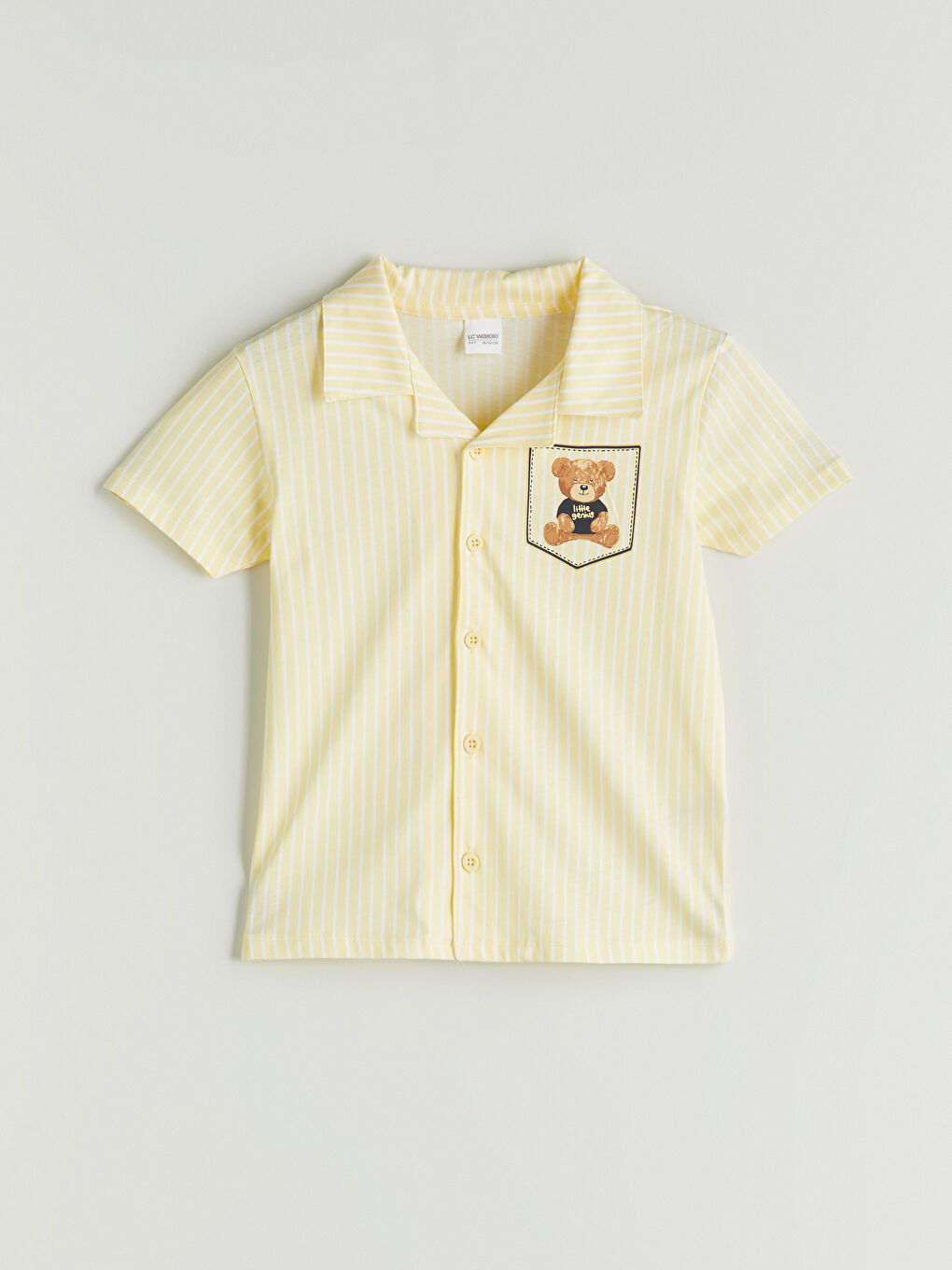 LCW Kids طقم بيجاما قصير أصفر طفل رضيع -S5OF73Z1-LUG