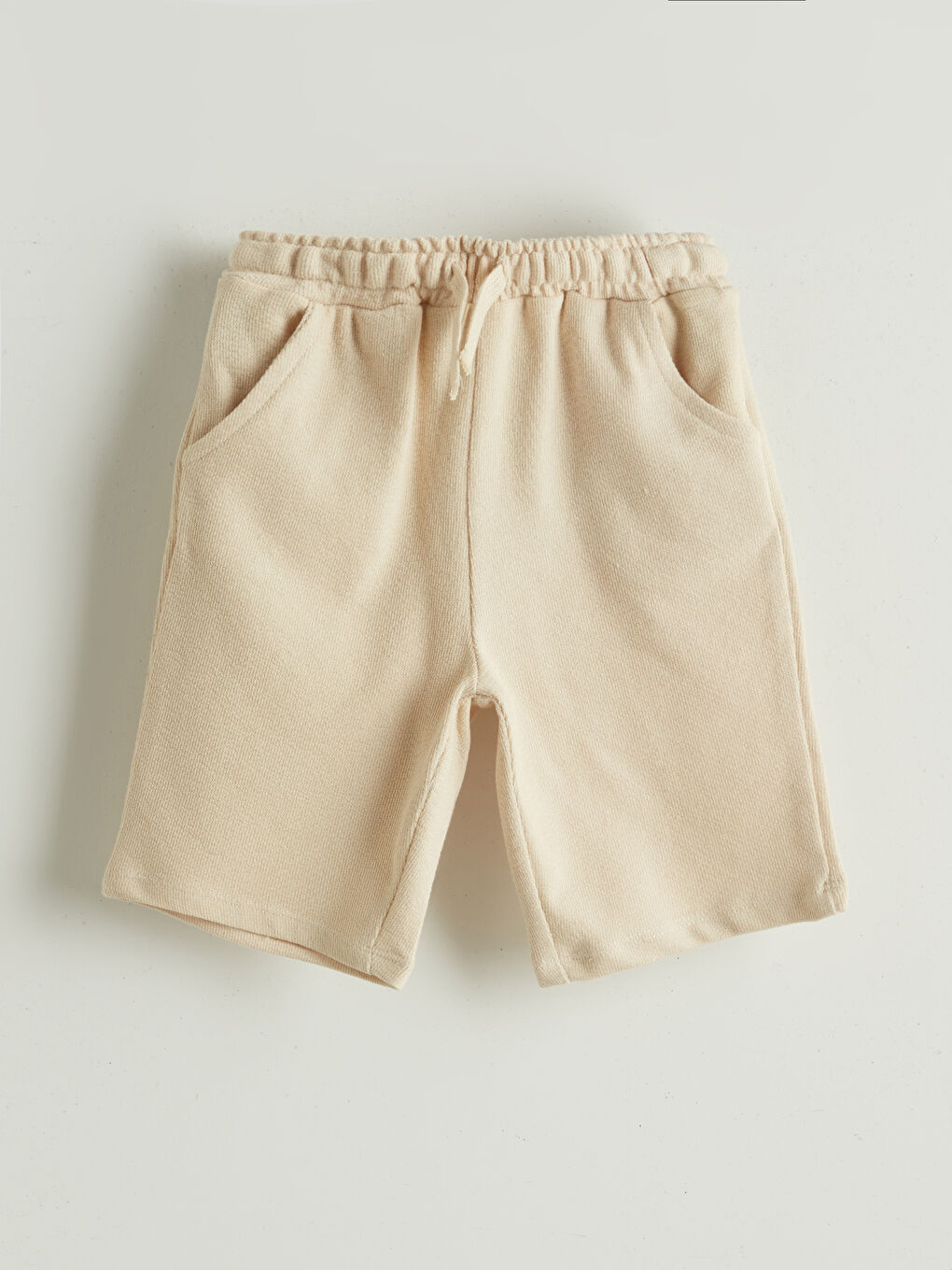 Gri Beli Lastikli Cepli Erkek Çocuk Şort