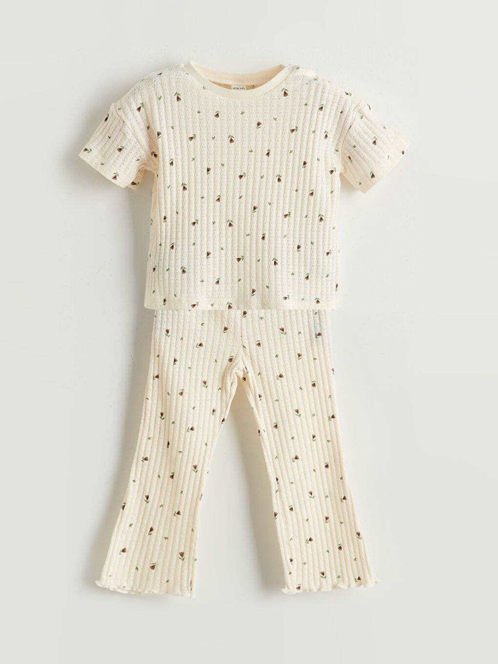Peter Pan Collar Floral Baby Girls' Blouse and Leggings 2 Pack -S5OF88Z1-LRB