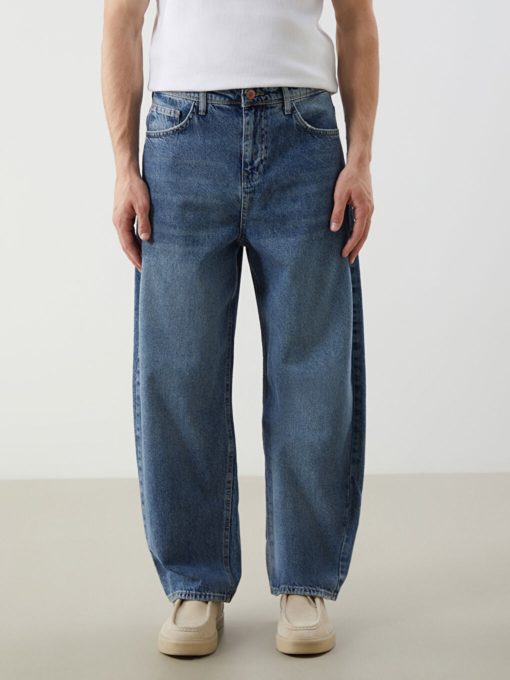 LCW Jeans Indigo Baggy Fit Erkek Jean Pantolon - 1