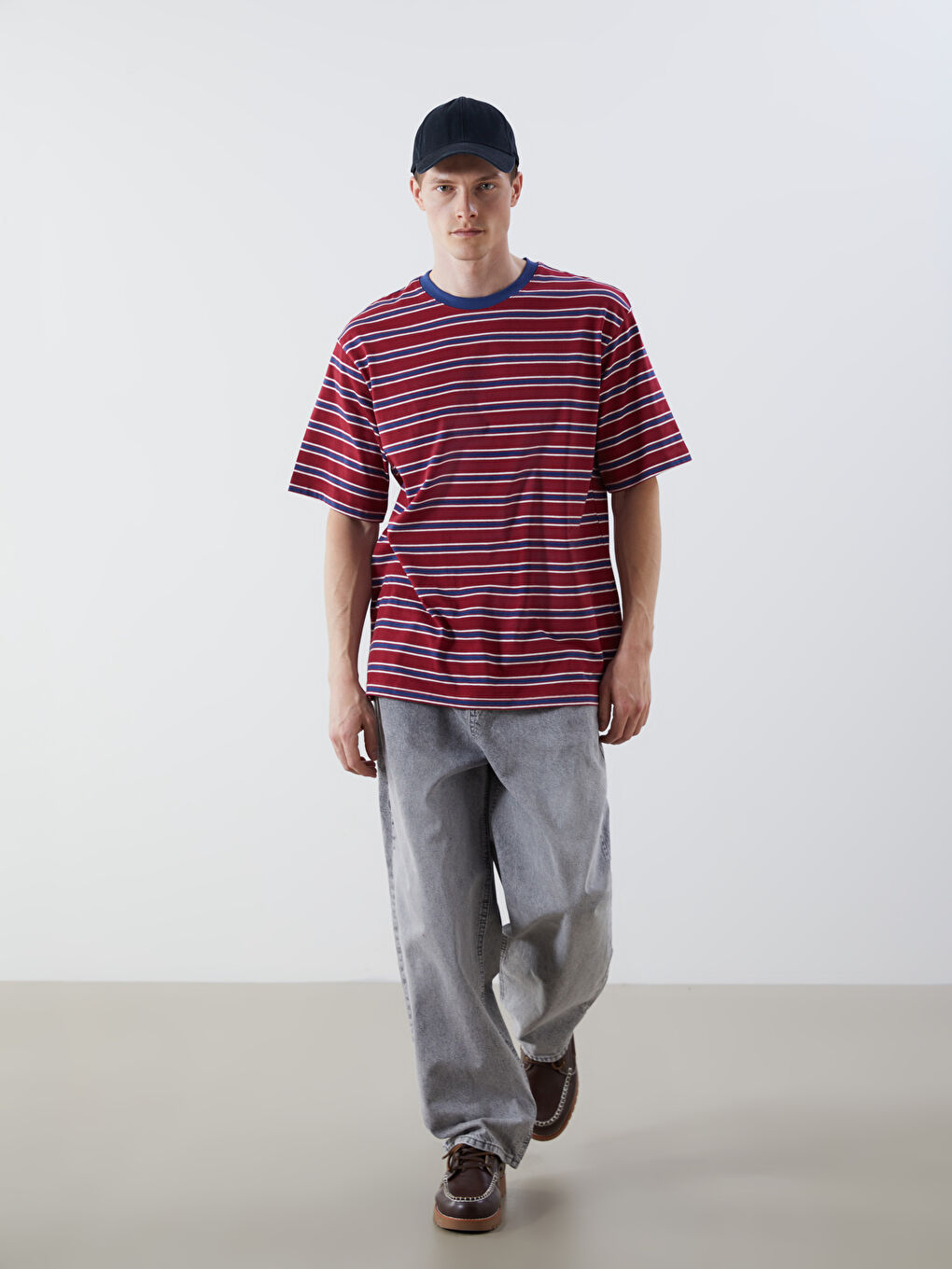 Gri Loose Fit Erkek Jean Pantolon