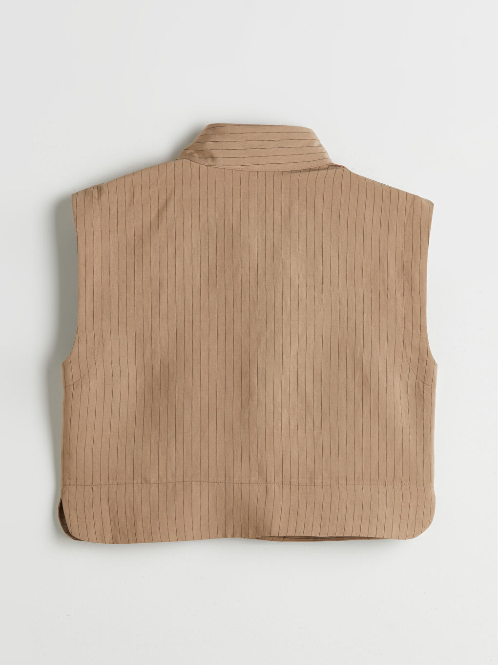 Kahverengi Çizgili Modal Karışımlı Kadın Gömlek-5