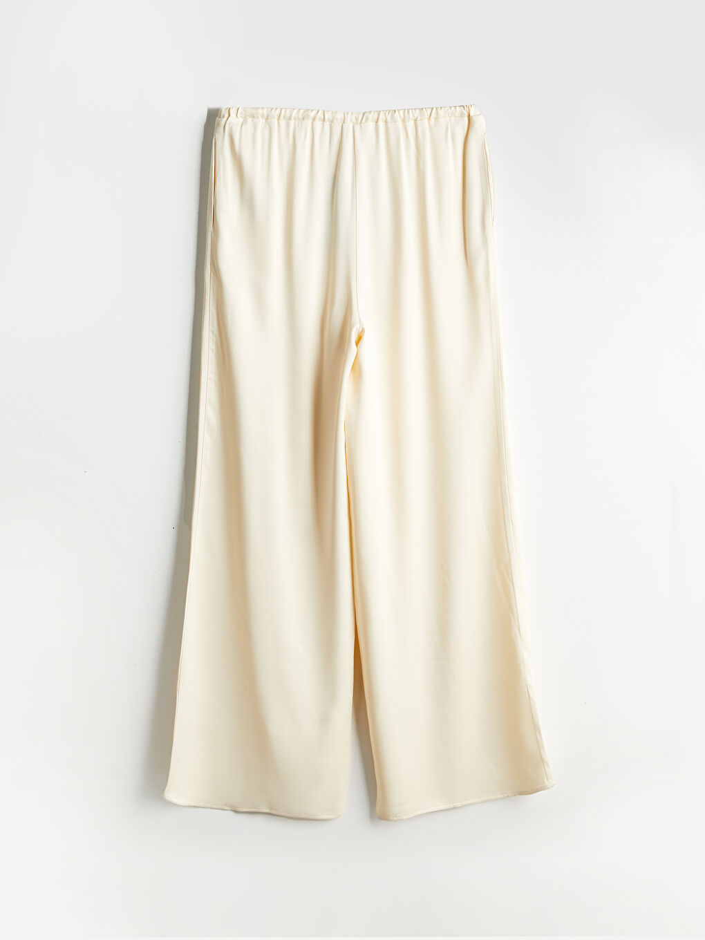Elastic Waist Satin Women'S Pants -S5OG37Z8-CR8