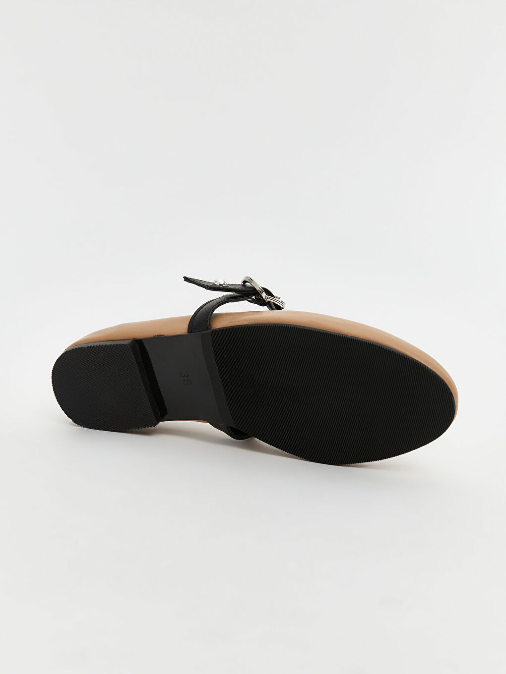 Bej Parlak Taşlı Kadın Babet-3