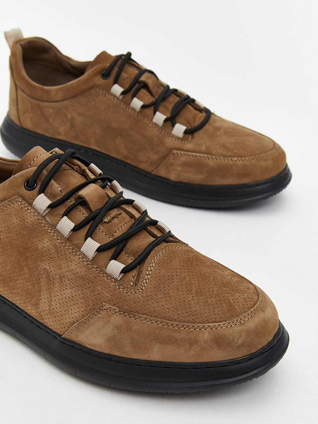 Kahverengi Deri görünümlü Kadın Casual Ayakkabı-2