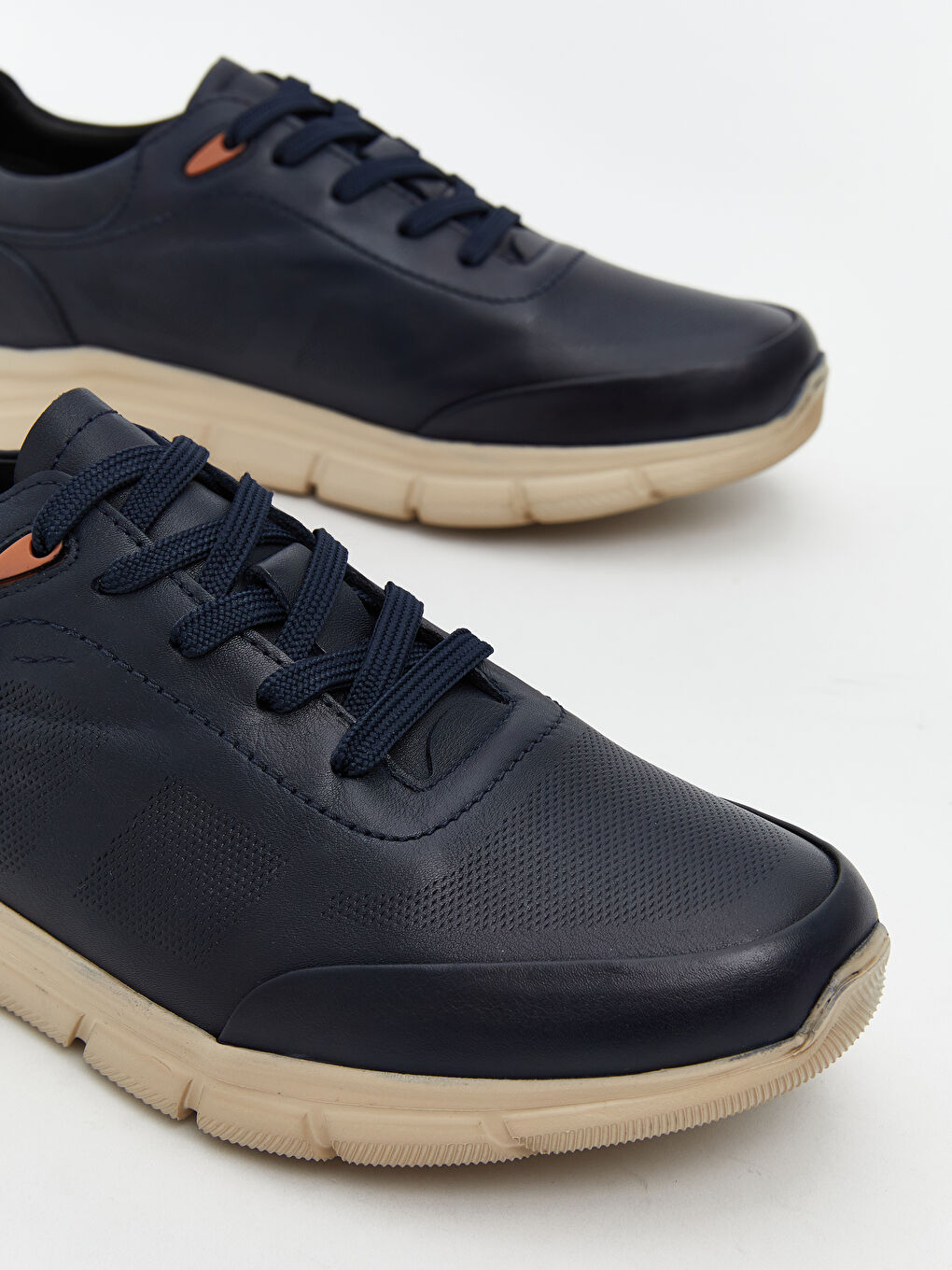 Lacivert Deri Görünümlü Erkek Spor Ayakkabı-2