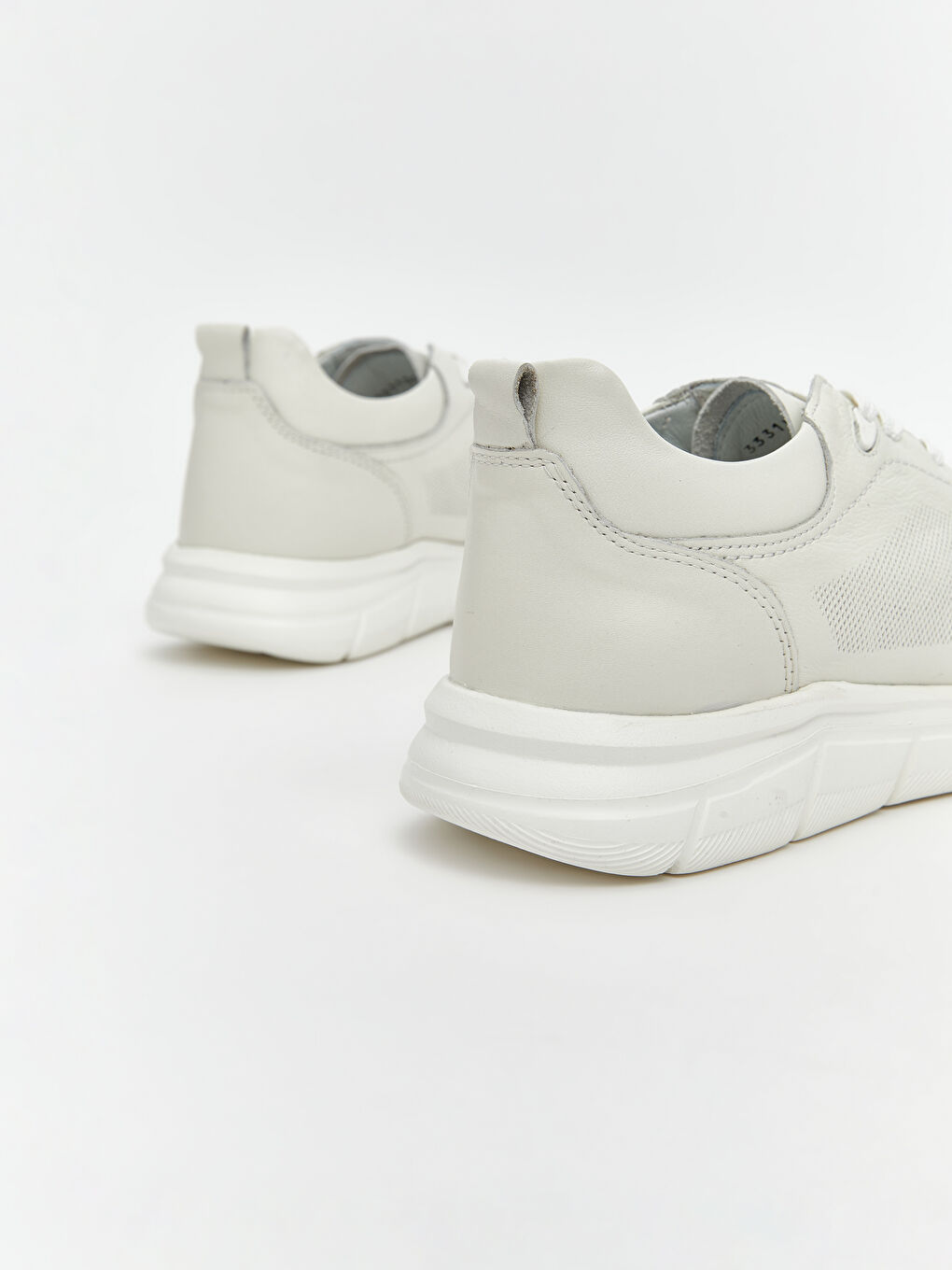 Bej Deri Görünümlü Erkek Spor Ayakkabı-4