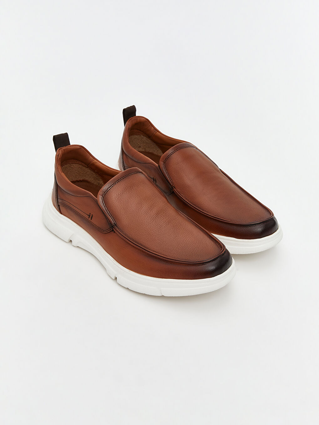 Kahverengi Hakiki Deri Erkek Casual Ayakkabı