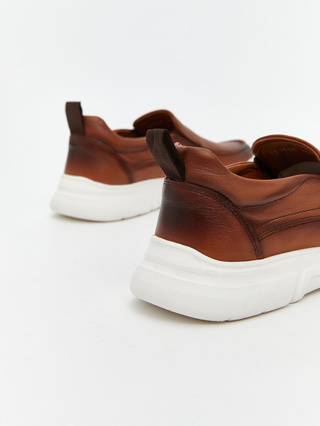 Kahverengi Hakiki Deri Erkek Casual Ayakkabı-4