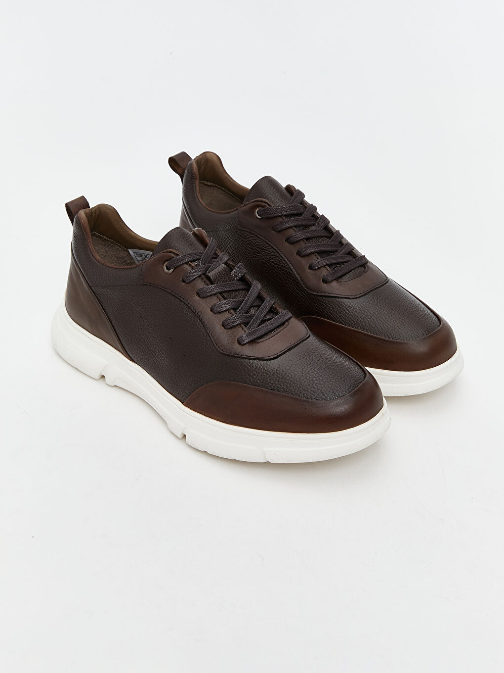 Kahverengi Hakiki Deri Erkek Spor Ayakkabı
