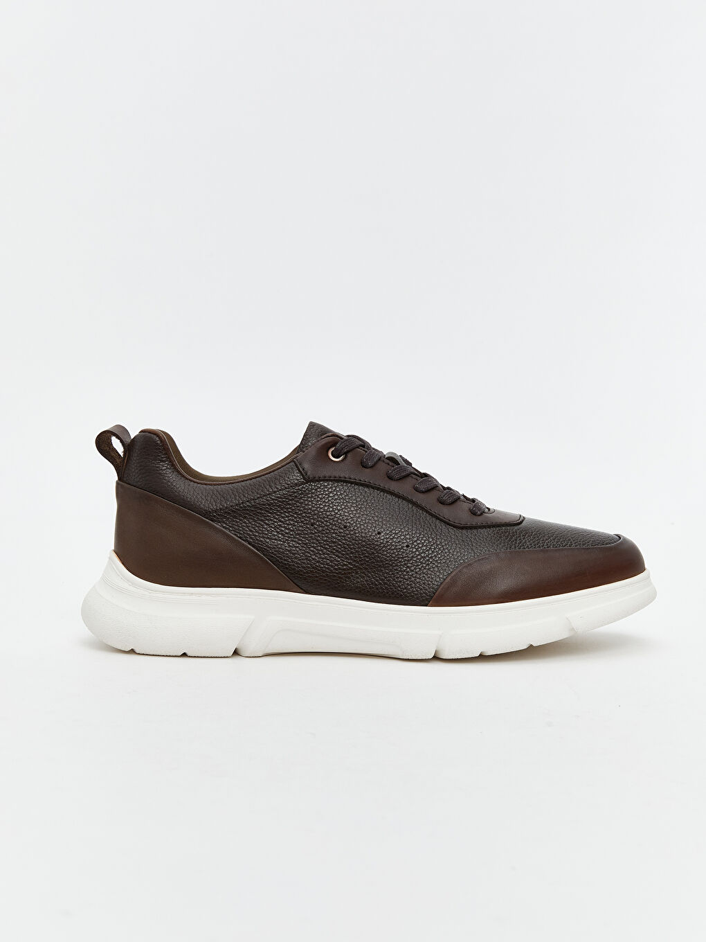 Kahverengi Hakiki Deri Erkek Spor Ayakkabı-1