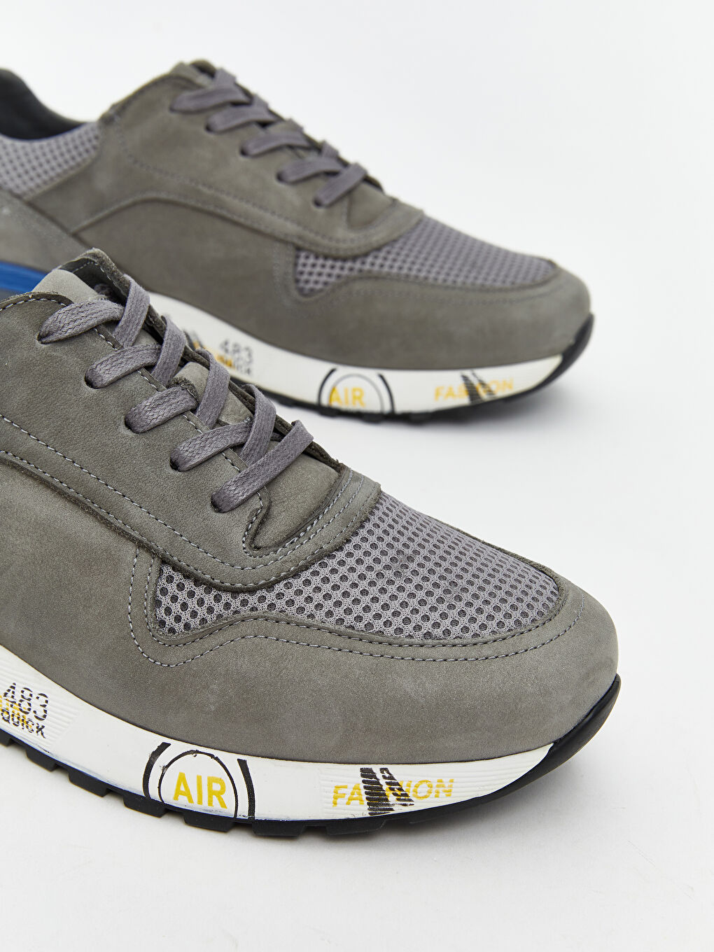 Gri Süet Görünümlü Erkek Spor Ayakkabı-2