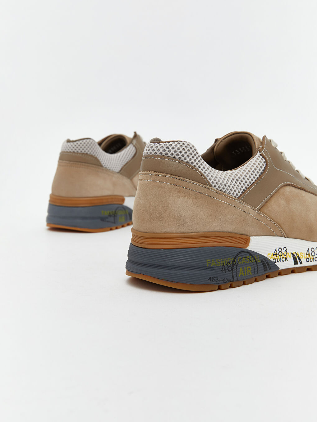 Bej Süet Görünümlü Erkek Spor Ayakkabı-4