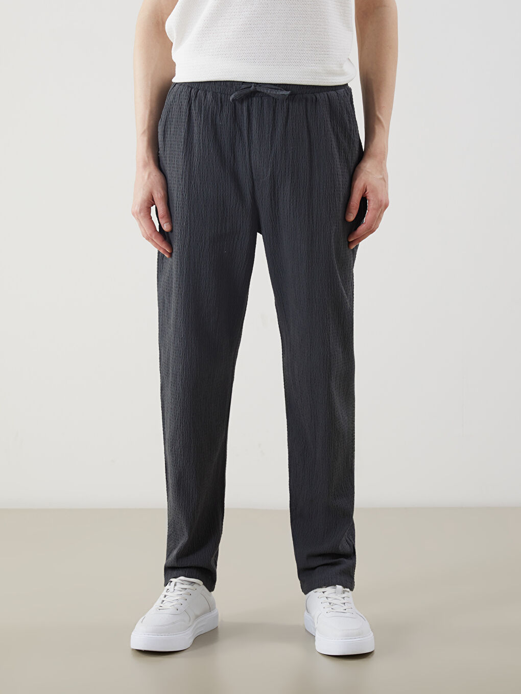 Antrasit Rahat Kalıp Erkek Pantolon-3