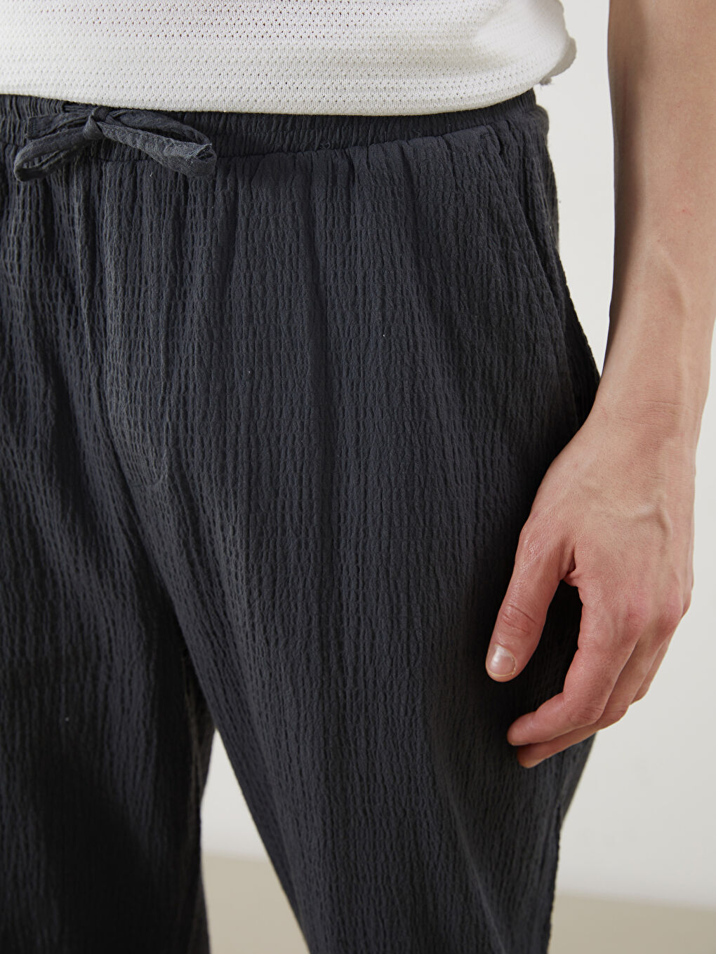 Antrasit Rahat Kalıp Erkek Pantolon-5