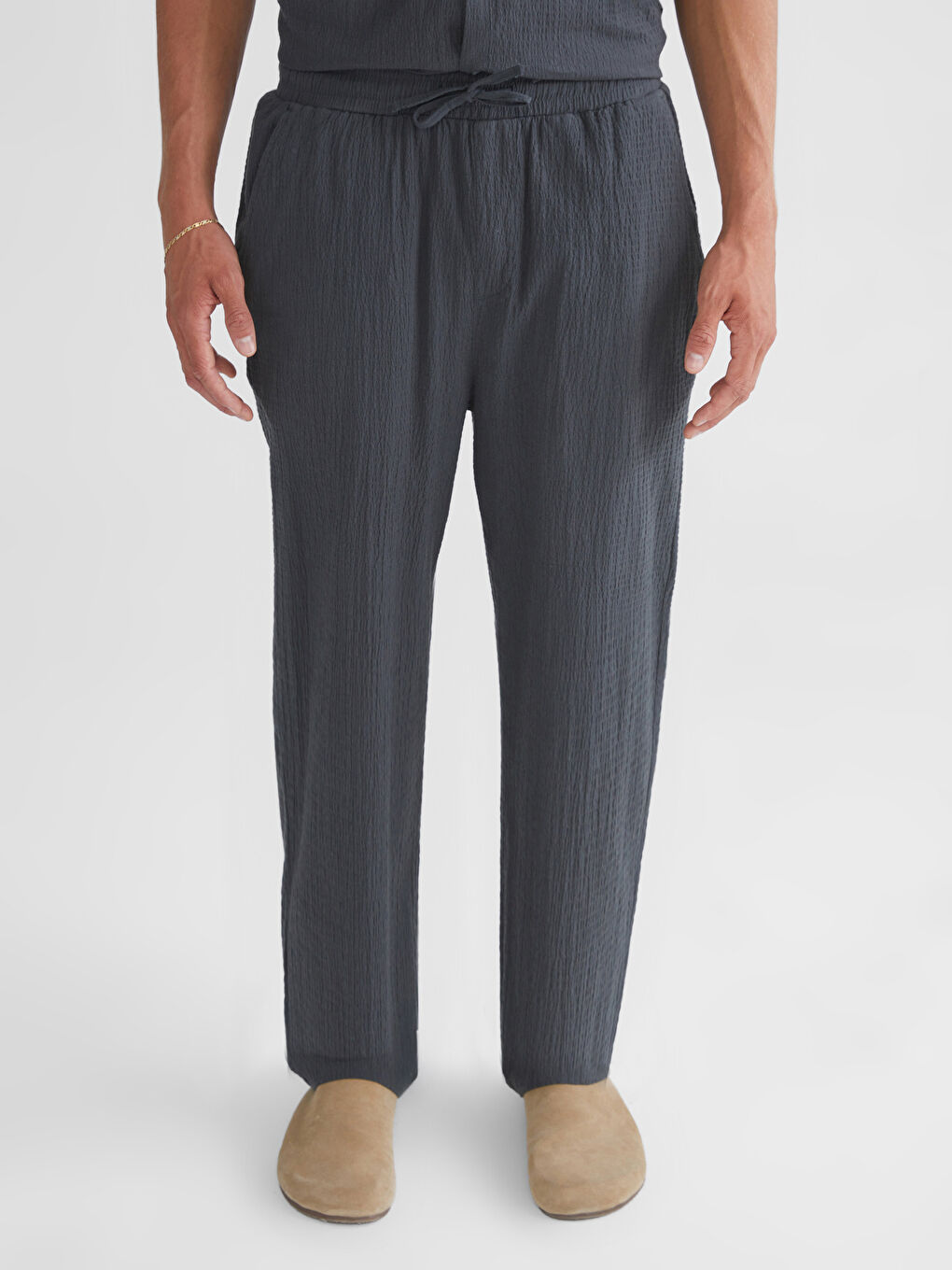Antrasit Rahat Kalıp Erkek Pantolon-2