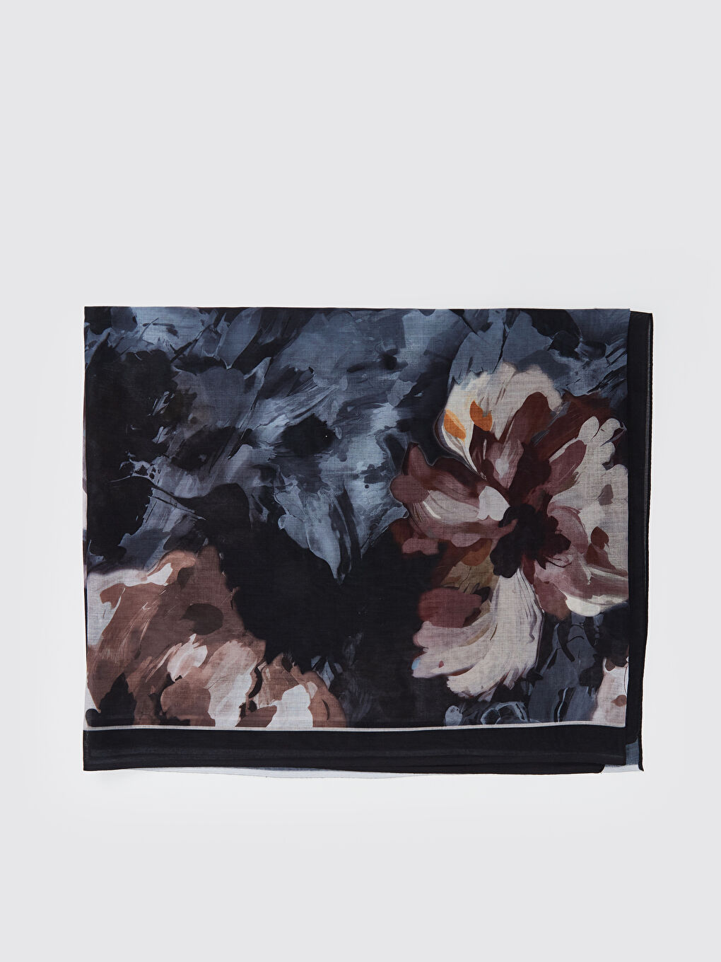 Siyah Desenli Kadın Şal-1