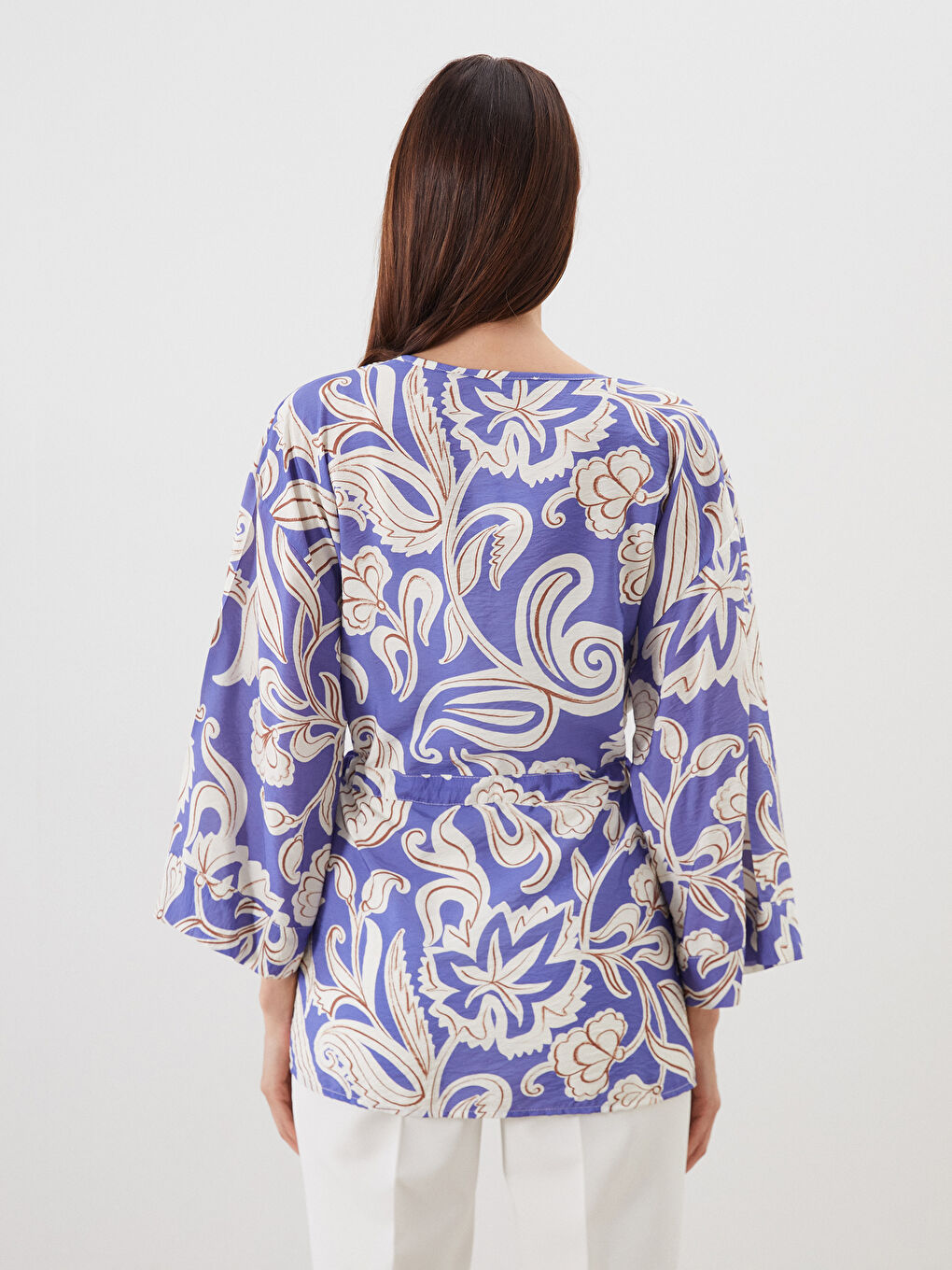 LCWAIKIKI Classic Shawl Collar Patterned Women's Kimono -S5OH63Z8-LTM