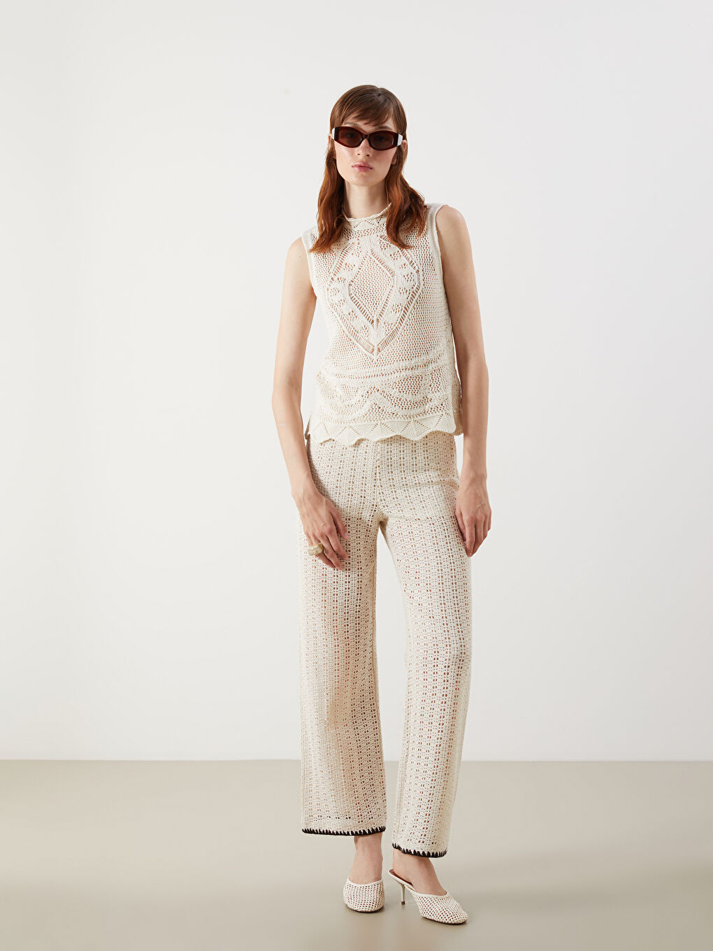 Crew Neck Hole-Knitted Women's Knitwear Sweater Vest -S5OH66Z8-QVK